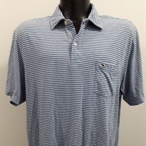 Vineyard Vines Blue Striped Polo Shirt